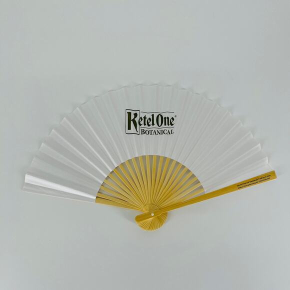 Ketel One Botanical White Foldable Portable Personal Handheld Paper Fan - NWOT - Picture 2 of 14